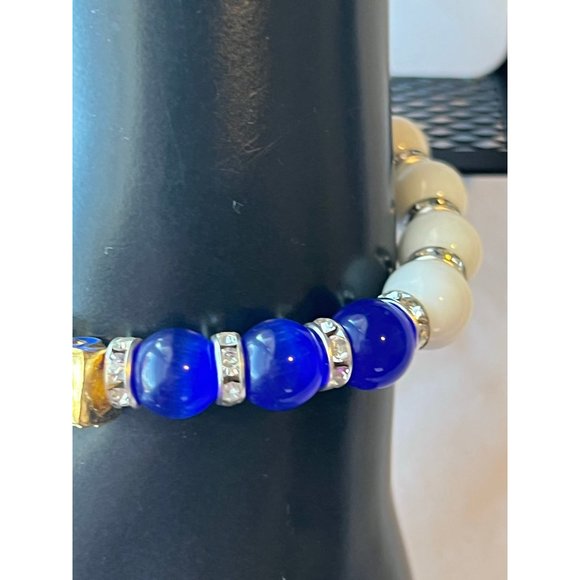 Sigma Gamma Rho Bling Natural Agate Soror Charm Bracelet - Picture 7 of 11
